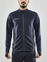 Craft Trainingsjacke Evolve Full Zip - strapazierfähige Mid-Layer-Jacke aus Stretchmaterial - dunkelgrau Herren